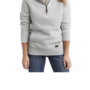Excellent cond. LL bean Gray Quilted Pullover Sweatshirt, S